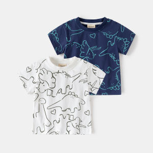 Dinosaur Print Summer Kids T-Shirts