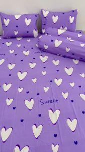 SPREI/SEPREI BERKUALITAS MURAH MOTIF BABY LOVE UNGU UK.120/160/180/200