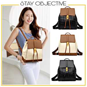 Premium Leather Woman Backpack Wanita Beg Galas Perempuan Bag Belakang Handbag Suitcase Women Bagpack School Sling 01