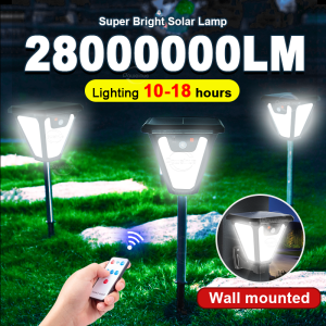 Solar Outdoor Lights USB Rechargeable Solar Lawn Lamp Motion Sensor 3 Modes Solar Wall Lamp Outdoor Waterproof Garden Yard Light