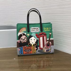 LETIFE | Color Block Embroidery Large Capacity Tote Bag