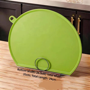 TPU Cutting Board Anti-Mold Anti-Bacterial Semi-Circular Food Grade Mat for Home Kitchen Cooking Meal Prep