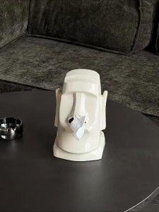 Creative Moai Statue Tissue Box Funny ABS Tissue Holder For Home Bathroom Desktop Decor