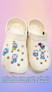 Charm gắn dép mẫu A55 đa dạng sticker gắn dép sục mẫu phụ kiện trang trí charm giày dép