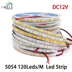 5M LED Strip Light 12V SMD 5054 120Leds/m Flexible LED Tape Ribbon Waterproof Stripe diode Tape Natural Warm White Ice Blue Red