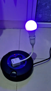 Sumber TaffLED Fitting Lampu Kamar Tidur Belajar Bohlam LED EU Plug 220V 25A E27 with Switch - HF666