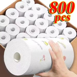 800/1600pcs Disposable Lazy Rags / Cleaning Cloth / Kitchen Oil Absorbing Paper Towels / Washable Dish Cloth / Dishwashing Towels / Super Oil Absorbent Kitchen Paper