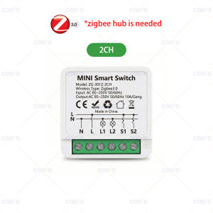 Tuya Zigbee 1 2-Gang 16A Switch Breaker Smart Home Light Relay Automation Module work with Tuya Hub Smart Life Alexa Google Home
