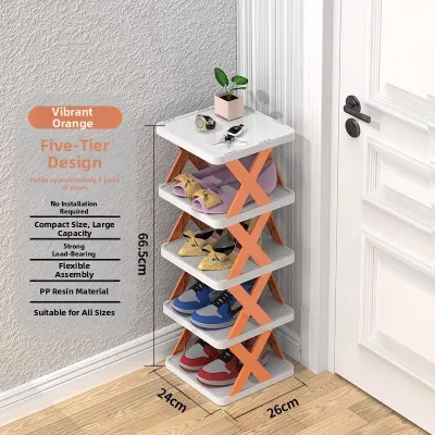 MEIKAIBIN | Space-Saving Multi-Layer Childrens Plastic Shoe Rack