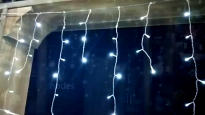 96LED Christmas Lights Icicle light Fairy String Curtain Light Strip Lamp Outdoor Wedding Party Decor 【in plug】