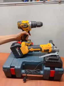 Bộ Combo 2 Trong 1 Gồm Máy Khoan Pin Và Máy Mài Pin DWT 199V - Động Cơ Không Chổi Than Pin 15 Cell - Bảo Hành Chính Hãng