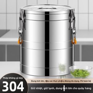 SHIYINBEIBI | Thùng Đựng Cách Nhiệt Inox 304 Dung Lượng Lớn