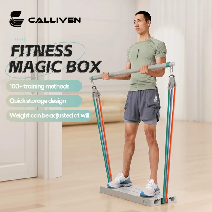 Calliven T3 resistance band set 200 lbs fitness band elastic band sports pull rope home multi function strength training Lazada PH