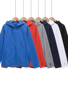 Áo Chống Nắng Nam Nhanh Khô Thoáng Khí Chống Tia UV Có Khóa Kéo Có Mũ 422965/433050 Áo Khoác Ngoài Thường Ngày Mùa Hè Chống Tia UV
