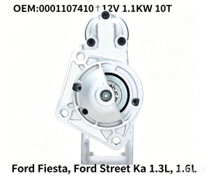 New Starter Motor 12V 1.1kW 10T OE 0001107410 For Ford Fiesta V 1.3 2001-2008 FORD Ka 1.3 1.6 1996-2008 Streetka 1.6i 2002-2005