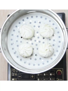 100pcs/Bag Round Steamer Pad Paper Air Fryer Baking Paper With Holes Oil Steamer Paper Home Breakfast Store Supplies 15/20cm