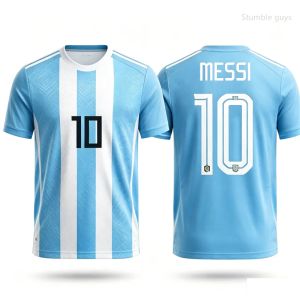 Men Summer Retro Messi No.10 Football T-shirt Short Sleeve Fashion Sportswear Oversized Streetwear Daily Tops Kids Clothes