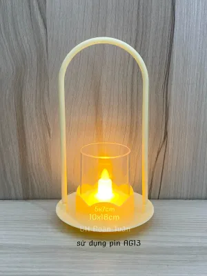 Đèn dầu điện tử tim lắc lư - đèn nến Công Giáo đèn nến decor quán sử dụng pin( kèm pin)