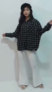 Kemeja Motif Kotak & Monalisa: OOTD, Hem Cewek & Jumbo Lengan Panjang