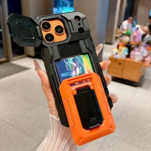 Standing Case iPhone 17 18 16 15 14 13 Pro Case 14 14 16 Plus Wallet Card Holder Blue | Slide Camera Lens Cover Military Grade Shockproof Heavy Duty Rugged Matte Women Men Cell Phone Case for iPhone 17 Pro