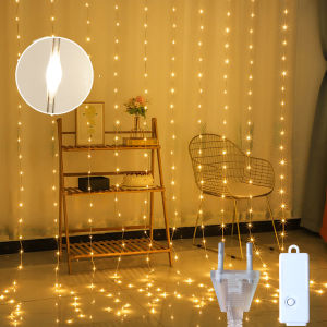 3M LED Curtain Fairy Lights String Holiday Garland Christmas Lights For Home Garden Christmas Party New Year Wedding Decoration