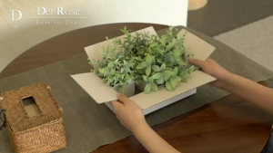 COD พืชประดิษฐ์ บอนไซประดิษฐ์ แบบน้ำค้างแข็ง พืชสีเขียว กระถางต้นไม้ขนาดเล็ก สําหรับตกแต่งบ้าน สวน-[Blissss]