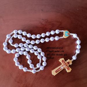 Chuỗi tràng hạt mân côi (nhựa cc) cầu nguyện dây dài 55 hạt – quà tặng công giáo