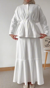 Setelan Kondangan Wanita Elegan Dari Set WD Bahan Linen Rami