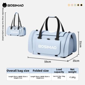 BOSIMAO | Washable Large Foldable Pet Carrier Bag for Small Dogs