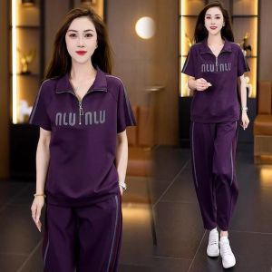 HUAXUNRAN | Bộ Đồ Thể Thao Mới Mùa Hè Thời Trang Giảm Cân Plus Size