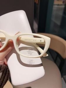 RUIYABO | Vintage Cat Eye White Frame Glasses Face Slimming