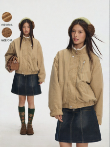 JNXS | 3D Texture Short Quilted Jacket