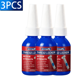 LOOLIFL | 50ML 10ML LOOLIFL Red Thread Locker 243 Nuts-Bolts Locker Screw Adhesive Lock Tight Seal Fasteners Anaerobic Curing Metal Glue