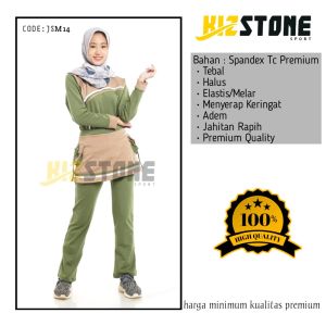JUMBO Setelan Baju Olahraga Wanita / Setelan Baju Olahraga Muslimah / Set Baju Senam Wanita