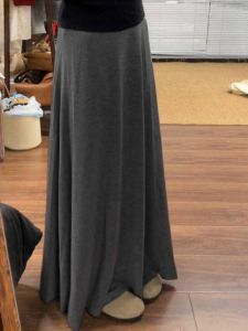 Extended Length Ankle-Length Loose Feel Long Skirt High Waist Slimming Over-Knee Half Skirt for 175 Tall Women A-Line Korean Style