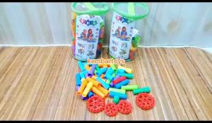 VDS050P Mainan Edukasi Kreatif Balok Block Pipa DIY Pipe Puzzle Isi 50