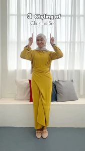 RED Setelan Rok Lilit/Set Christine/Setelan kondangan Style/Setelan Wanita dapat Rok Lilit dan Atasan