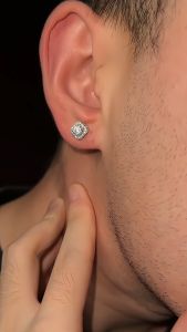 Missu Silver/Gold Plated 5mm/7mm Square Stud Earrings Hypoallergenic Accessories Jewelry Non Tarnish for Men/Women ES019
