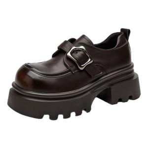 UANK | Thick Heel Platform Loafers for Women