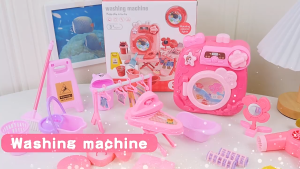 Washing Machine Toy Mini Drum Washing Machine Toy Set Press Spin Girl Play House Toys Appliances Toys Washing Machine For Kids New Year Gifts