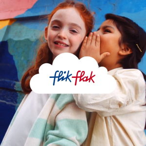 Flik Flak Criss-Cross (FPSP076) Blue RECYCLED PET Kids Watch