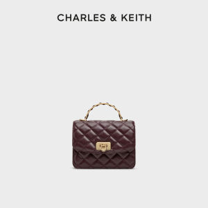 Charles & Keith | Quilted Chain and Hand-Carry Small Square Handbag