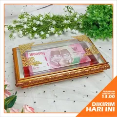 Kotak Seserahan Tutup Mika Tekstur/ Motif Fancy Paper/ Box Seserahan/  Nampan Seserahan untuk Lamaran dan Pernikahan