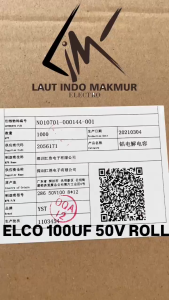 5 BUAH ELCO 100UF 50V ROLL 100 UF 50 VOLT ORIGINAL CAPACITOR ELKO KAPASITOR ups