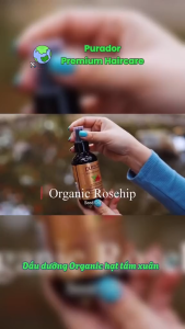 Dầu tầm xuân hữu cơ USDA giúp mờ thâm rạn da PURADOR roseship oil/ Vitamin E Oil/ORGANIC JOJOBA OIL 118ML