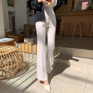 PIAOYA | Flared Straight High Waist Slimming Pants