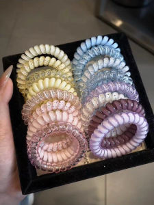 High Elasticity Telephone Line Hair Ties: Women's Summer 2024 New Style Versatile Hair Bands Sweet Style Fresh out Fashion Accessories