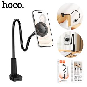 HOCO HD13 Ring Magnetic Holder Universal Lazy Phone Holder 360 Rotating Flexible Long Arms Hands Free Cell Phone Tablet Stand Bracket With Clip For Bed Desk