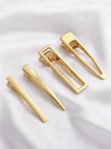 14K Gold Plated Duckbill Hair Clip Womens Style Hair Accessories Side Ponytail Holder DIY Fashion Jewelry Accessories