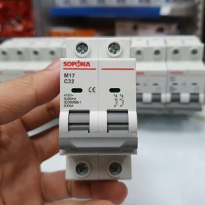 Aptomat 1 pha 2P MCB 20A 25A 32A 40A 50A 63A M17 SOPOKA